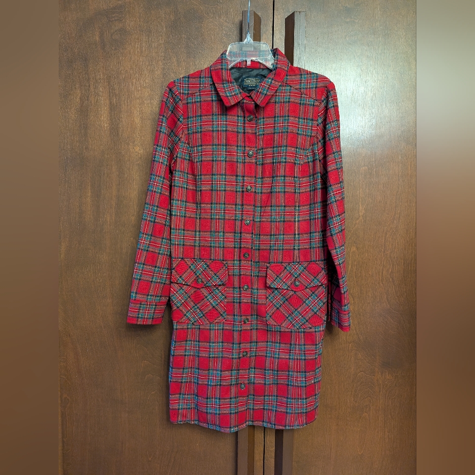 Pendleton Red Plaid Long Sleeve Dress
